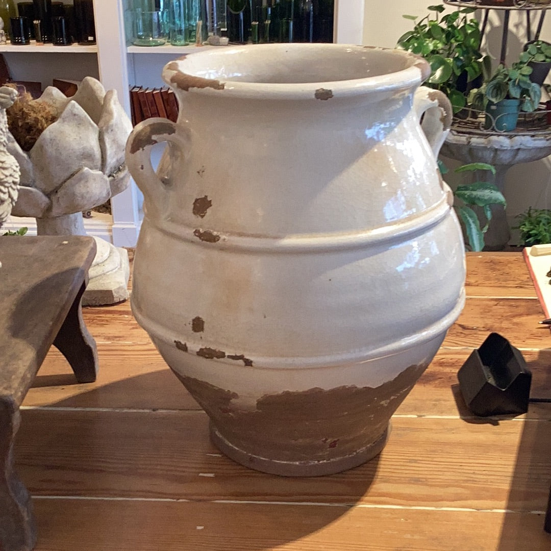 White Painted Terra Cotta Jug