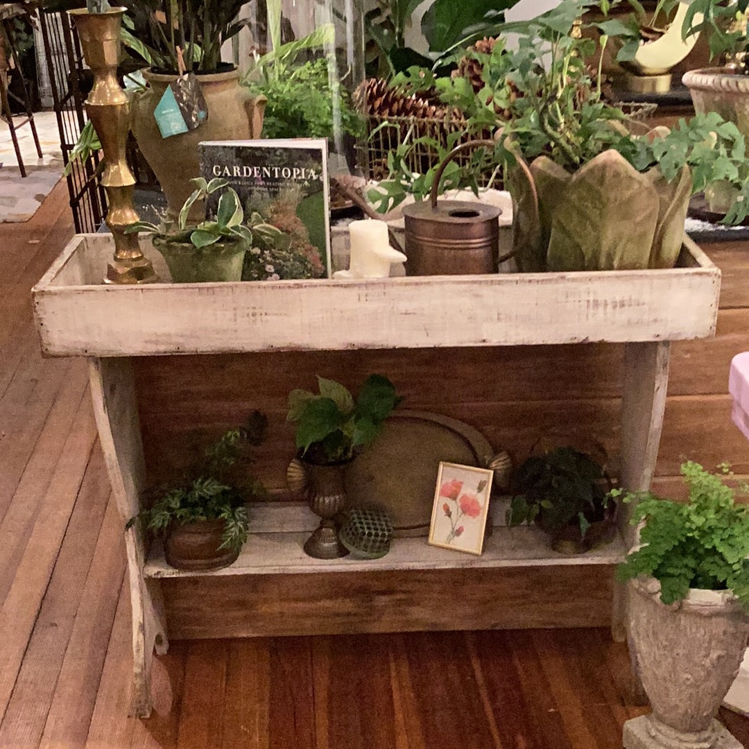 White Potting Table