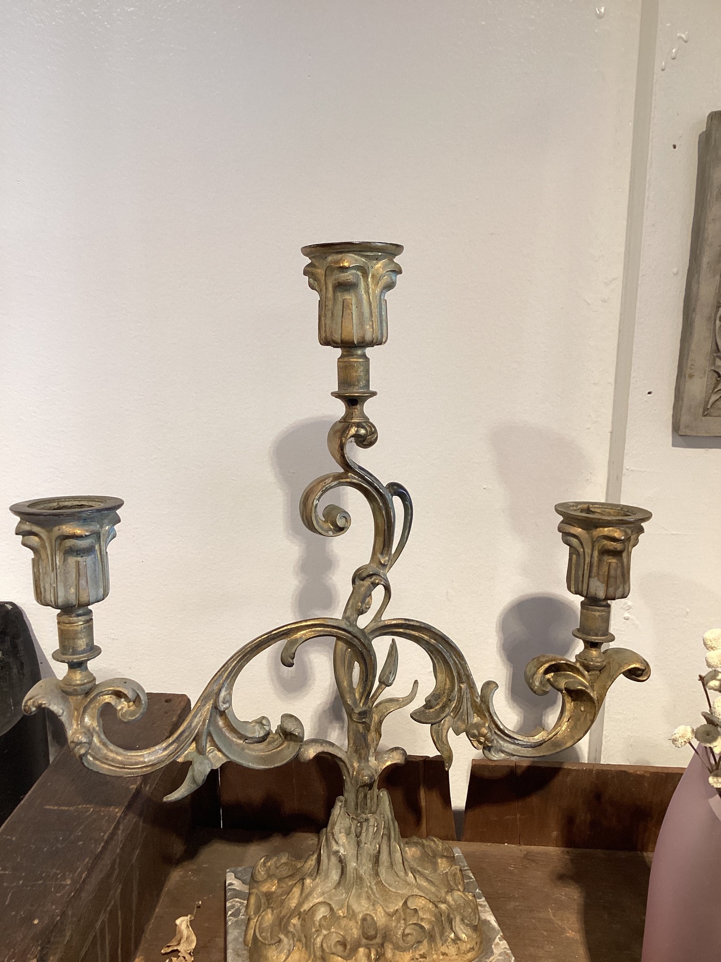 Candelabra w/Marble Base