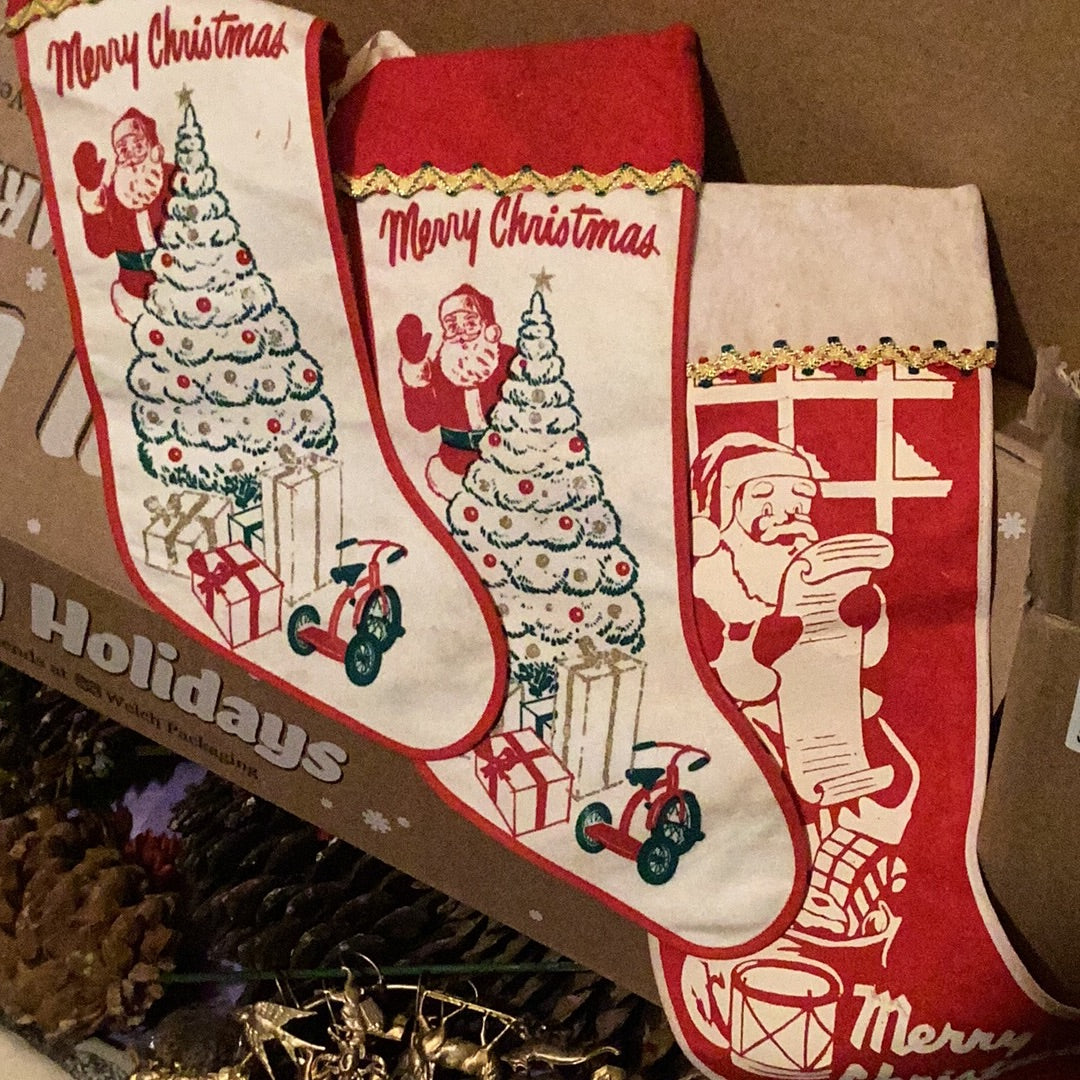 Vtg. Holiday Stockings