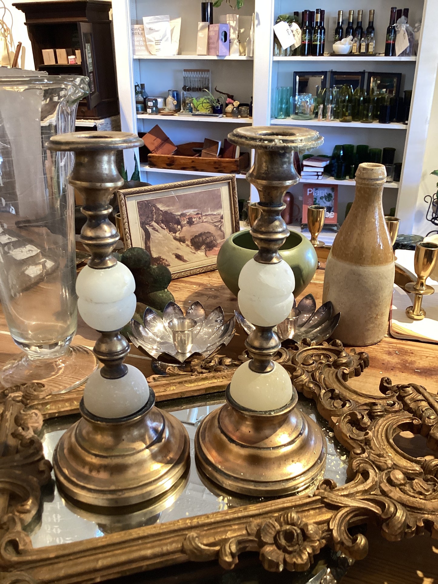 French Copper Candlesticks - Pair