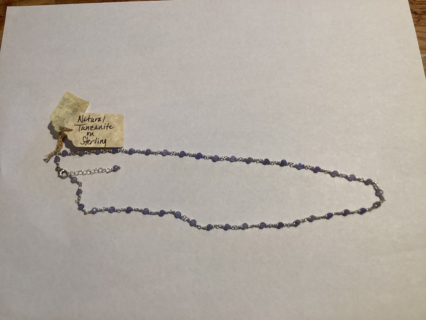 Necklace - Natural Tanzanite on Sterling