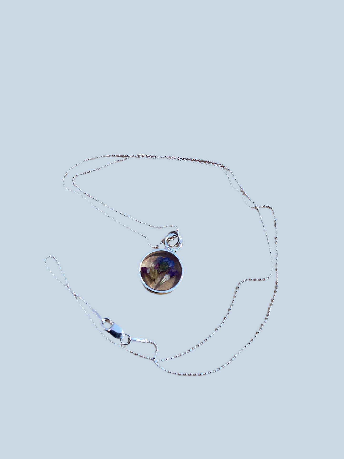 Necklace S Circle Mixed Flowers