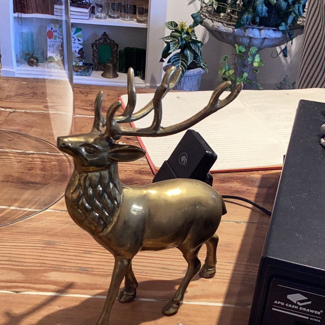 Brass Elk with Antlers