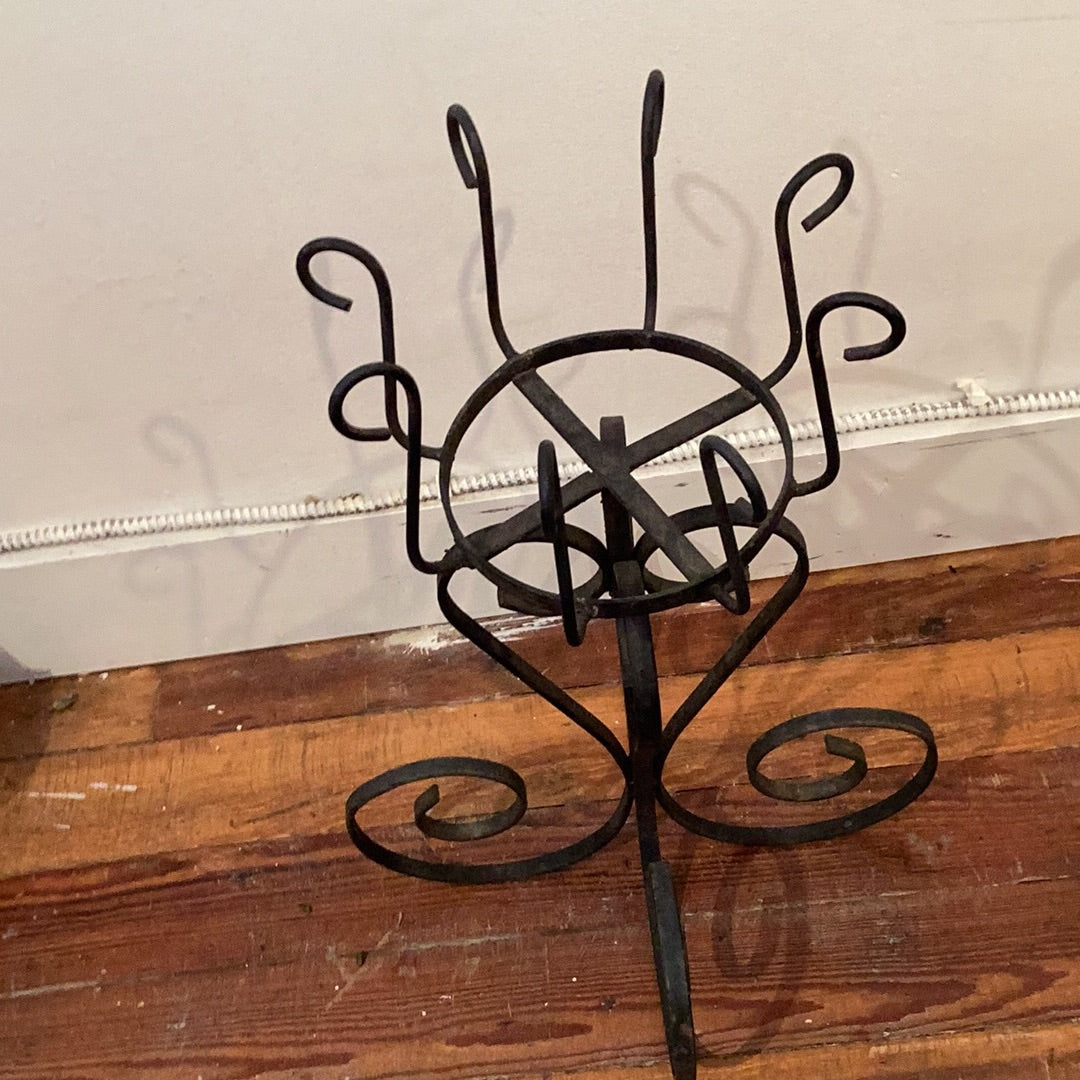 Black Scroll Plant Stand