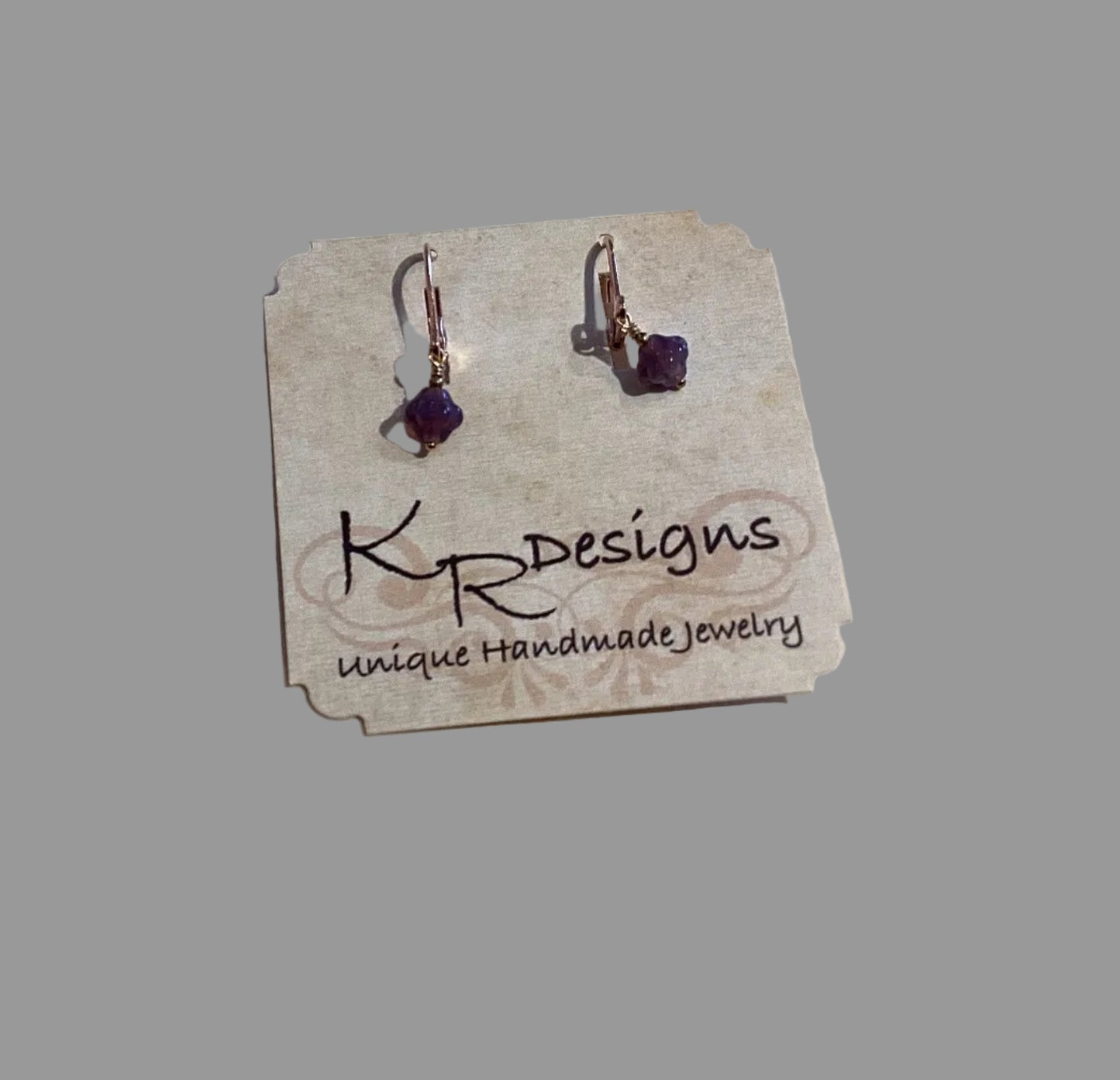 Earrings - Vintage Glass on Rose GPLTD.