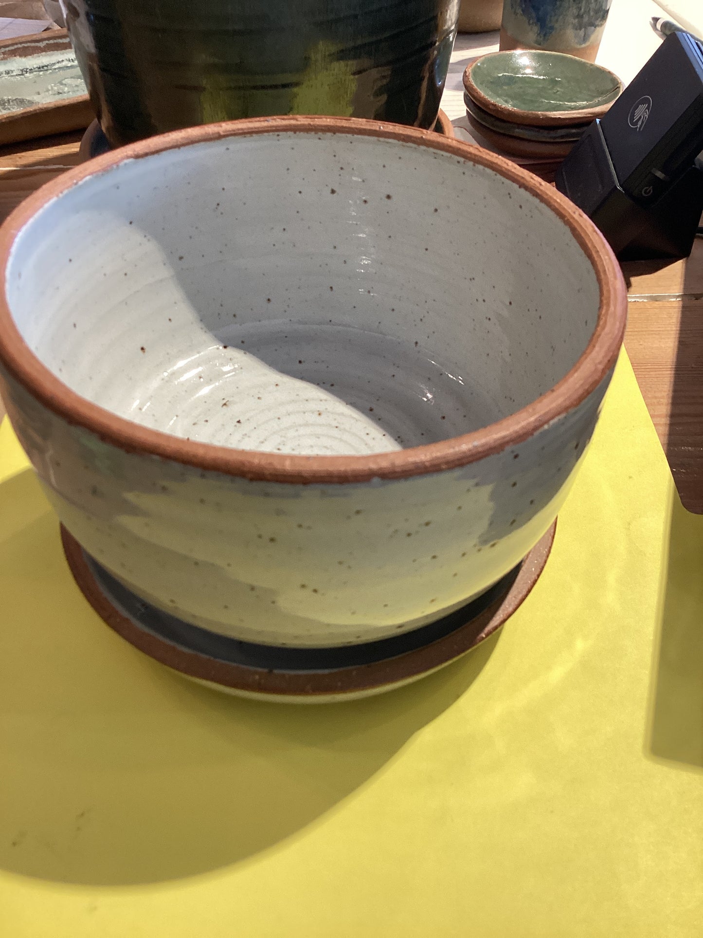 5” White Pot w/Tray