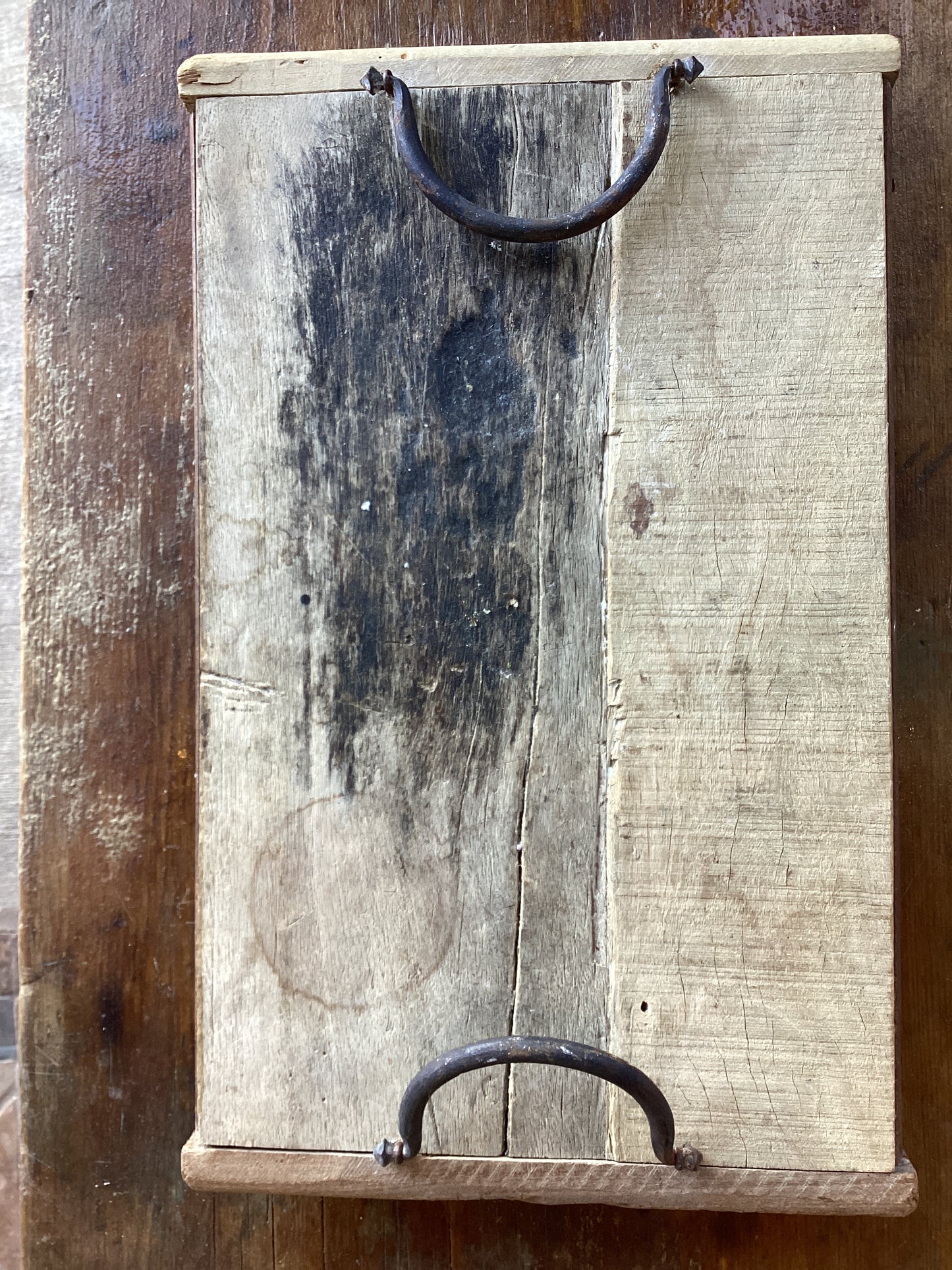 Found Wood Tray w/ Hdles.