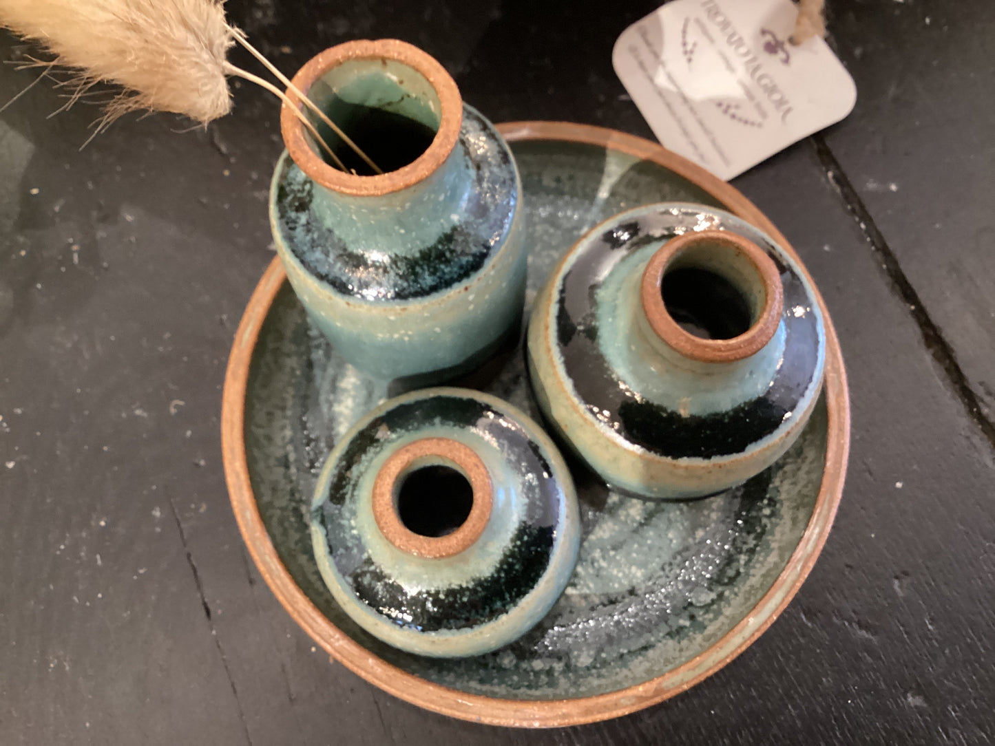 5" Round Matte Marble Tray