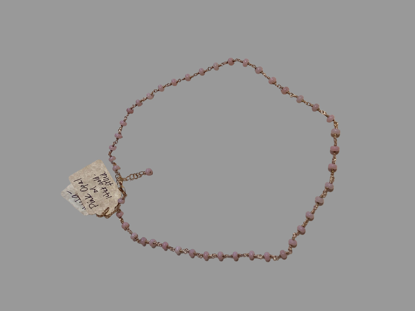 Necklace - Pink Opal on 14k GF