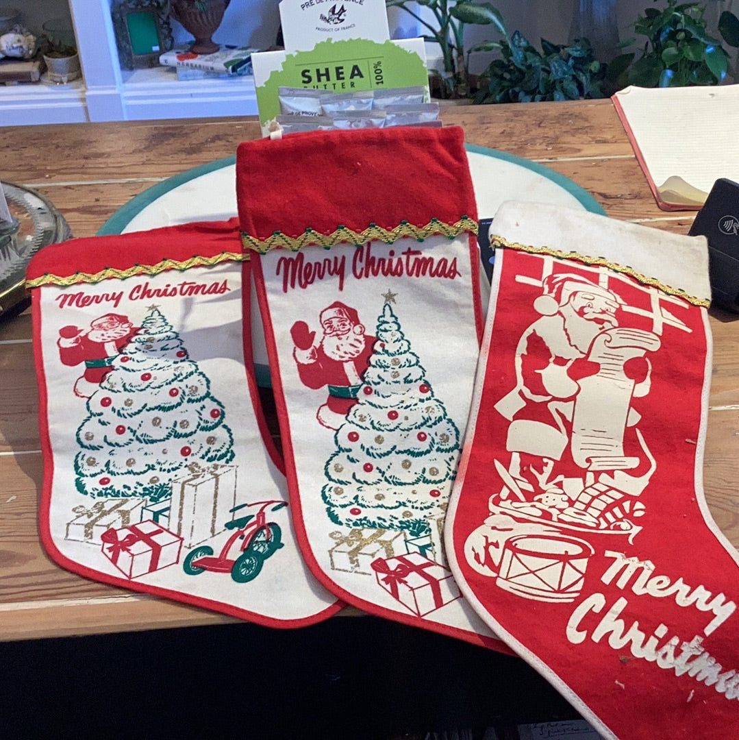 Vintage Santa Stockings