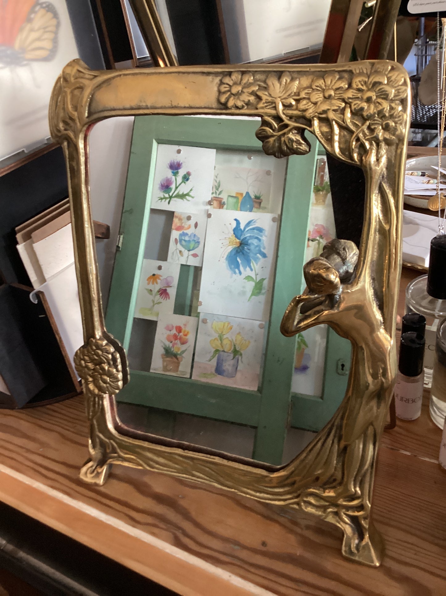 Brass Woman in the Mirror -Rectangle