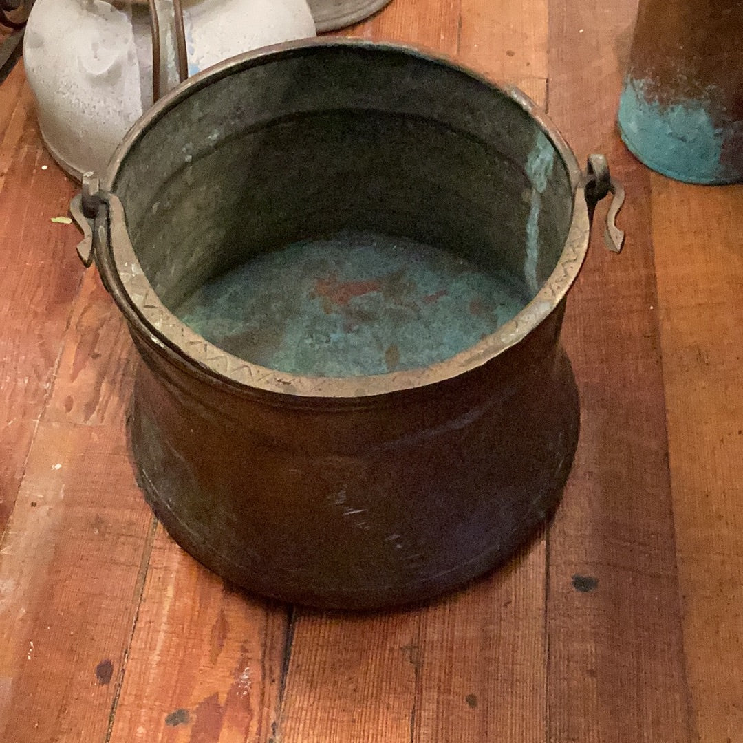 Large Copper Pot/Planter w/ One Handle