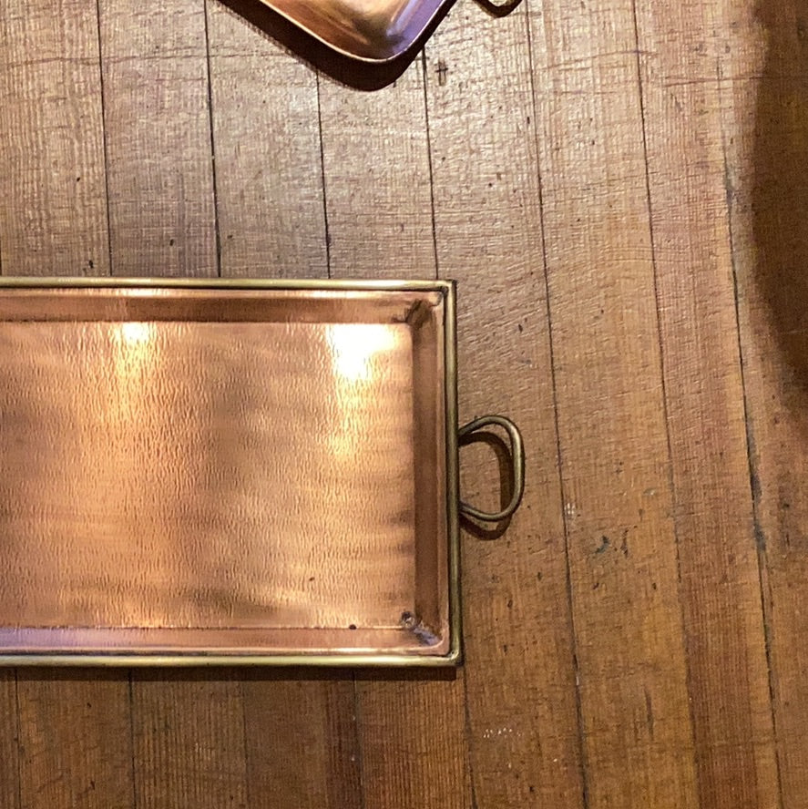 Turkish Rectangle Tray w/ Brass Handles and Frame
