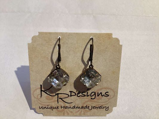 Earring - Vtg. Rhinestone Nickel Free EW