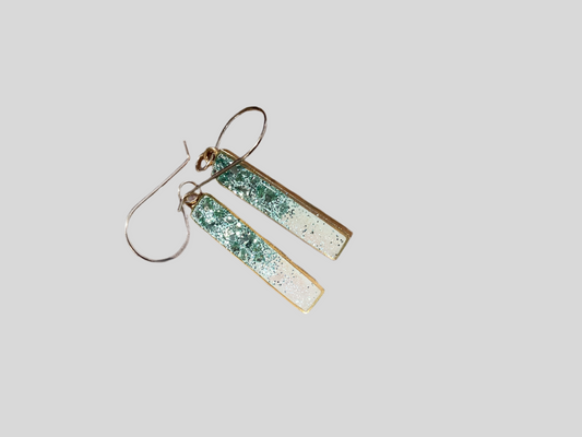 Earring G Bar Aqua Shimmer