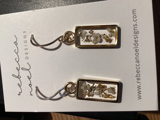 G Earring Rectangle w/Alysum