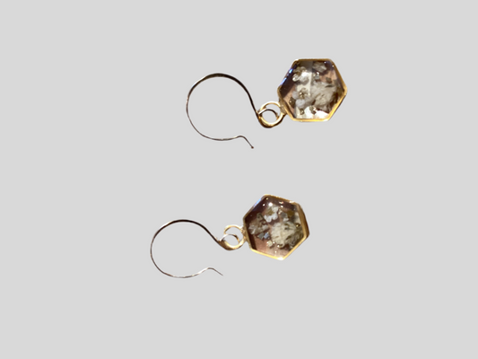 Earring G Hex w/Flowers