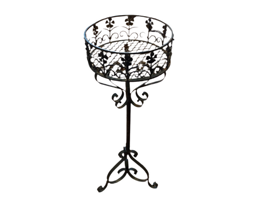 Black Metal Plant Stand - Pair