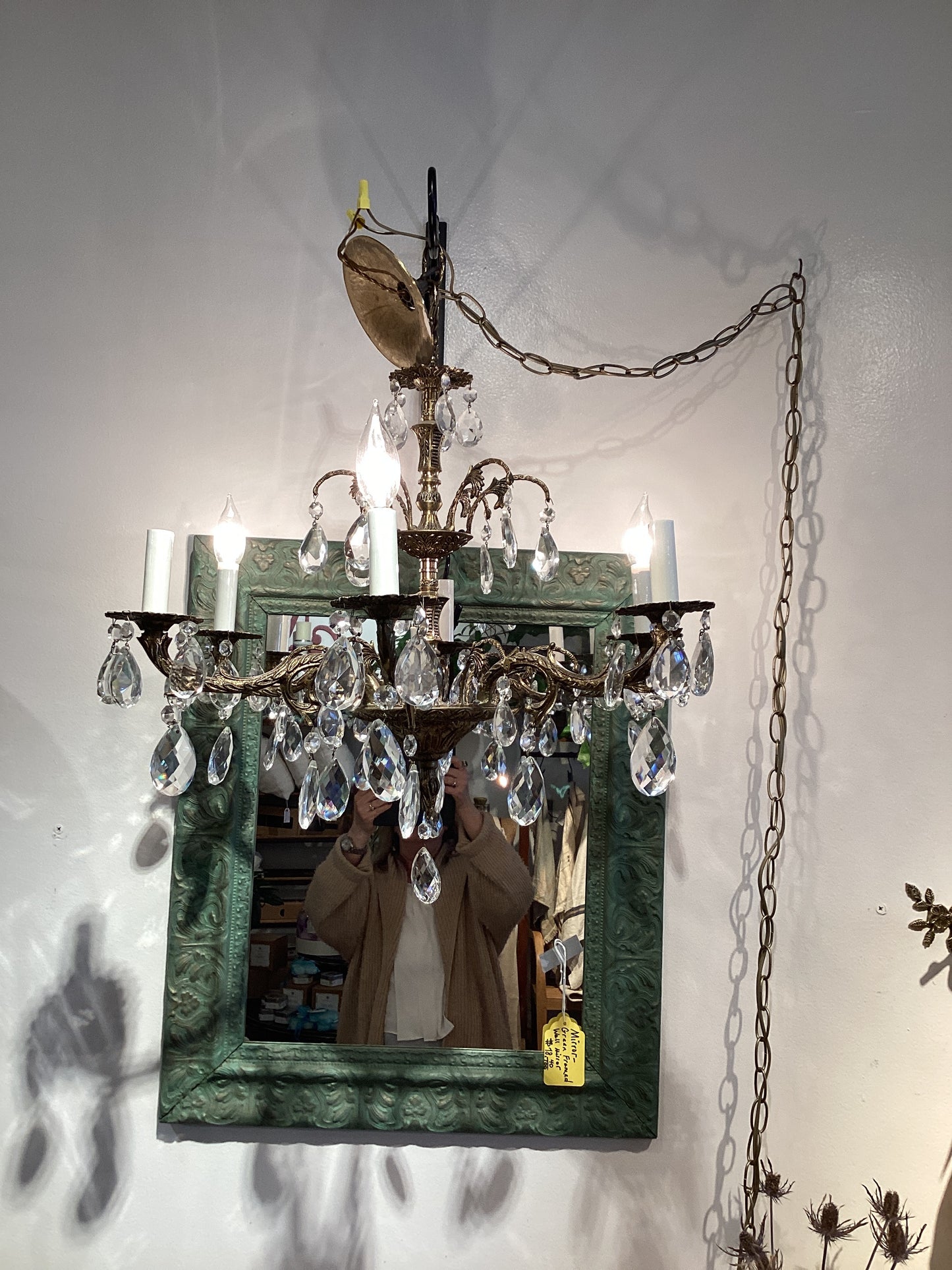 Brass Chandelier - 6 Arm