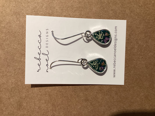 Silver -Dk. Green Floral