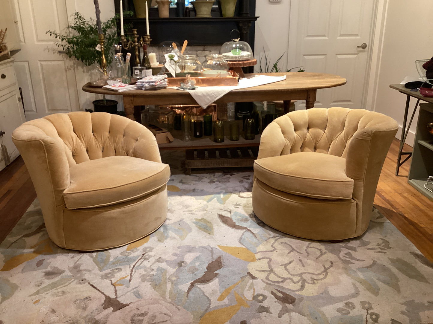 Pair - Butter Yellow Chairs