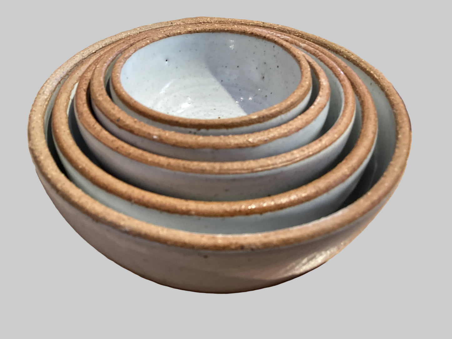 Stackable Set of White Bowls - 5