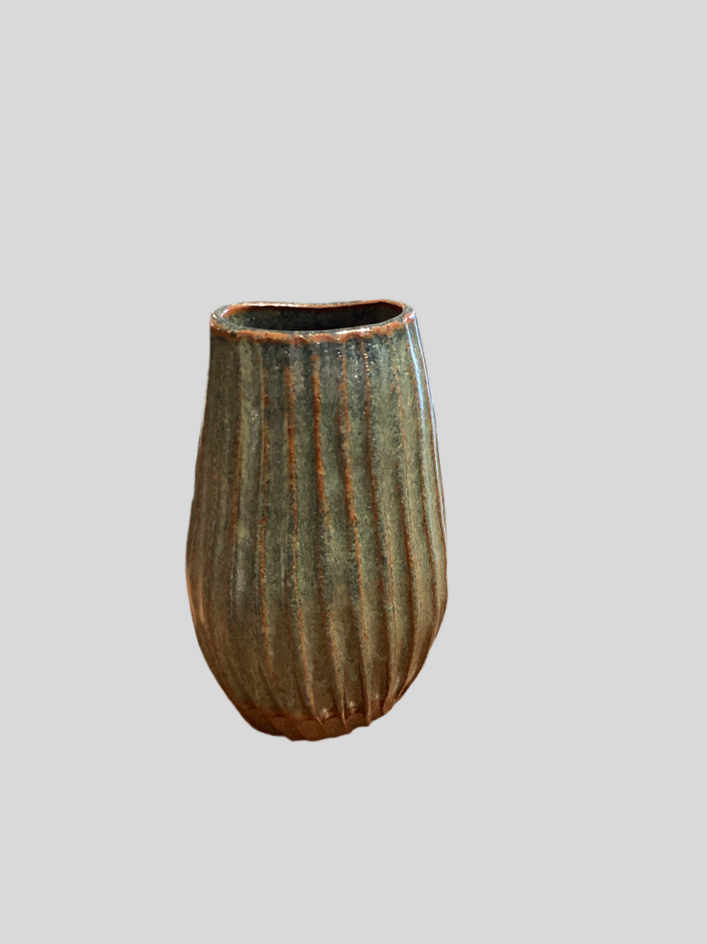Tall Vase -Carved Sides