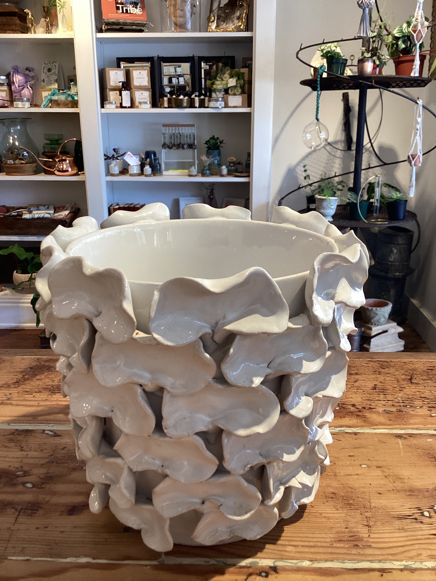 Vtg. White Pot/Vase