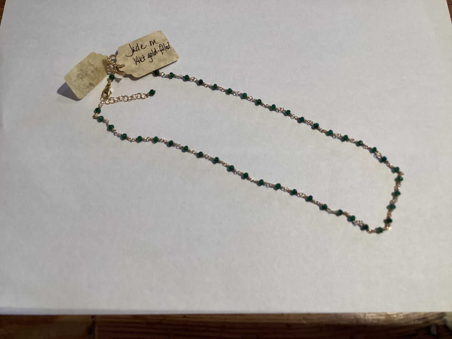 Necklace - Jade on 14 Kat GF