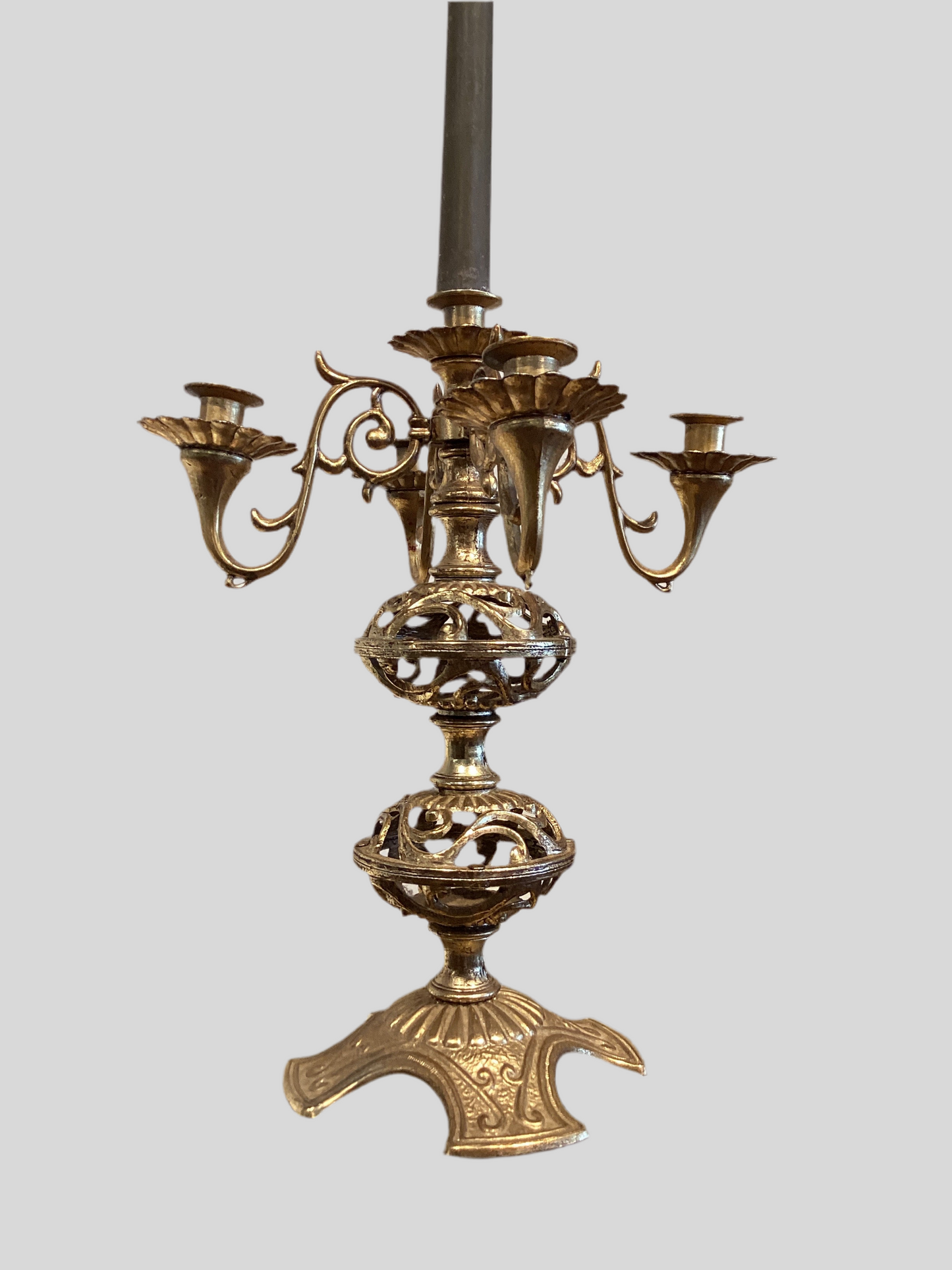 Gold Candlestick - 5 Arm