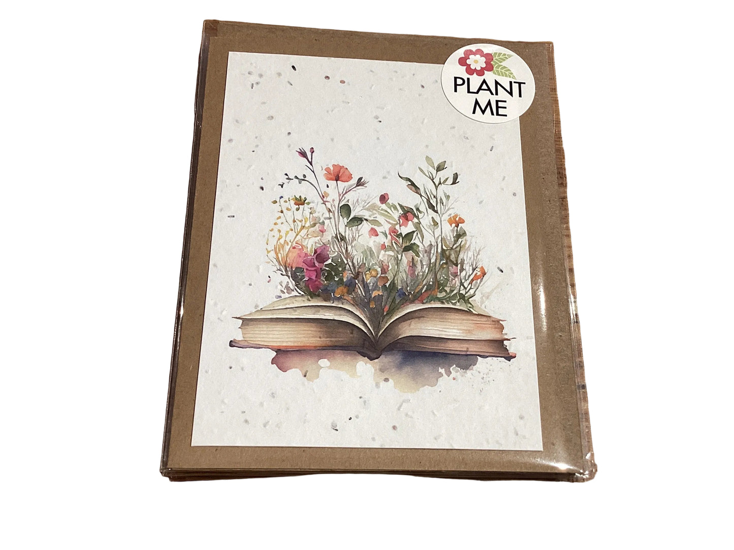 Book w/Flowers Card