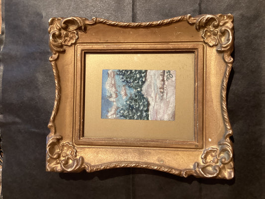 SM Winter Scene w/Gold Frame