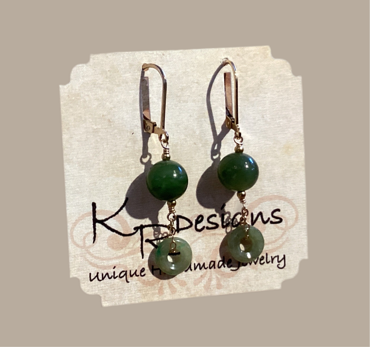 Jade Bd. & Jade Ring 14kt GF